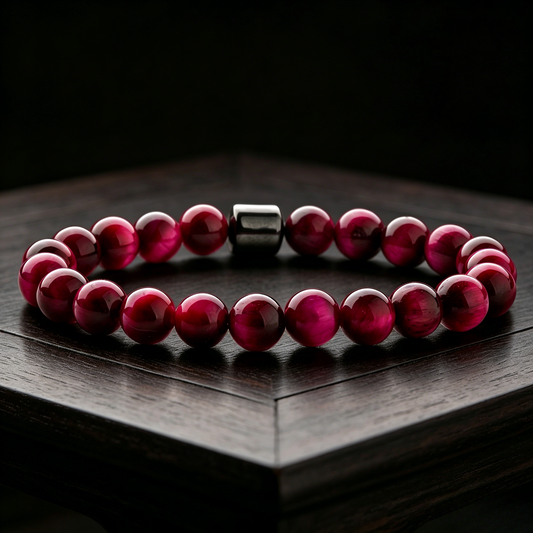 Rose Red Tiger's Eye Bracelet 6mm (Root Chakra)