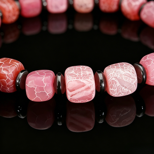 Pink Chalcedony Natural Stone Bracelet 10mm (Sacral Chakra)