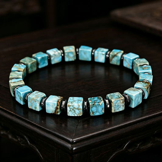Arizona Blue Turquoise Bracelet 8mm (Third Eye Chakra)