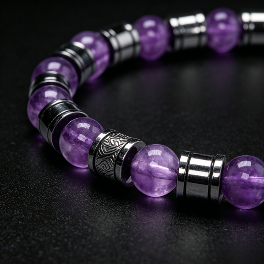 Amethyst bracelet 6mm (Crown Chakra)