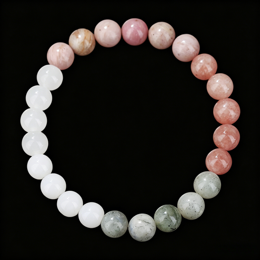 Patterned Stone Bracelet 6mm (Heart Chakra)