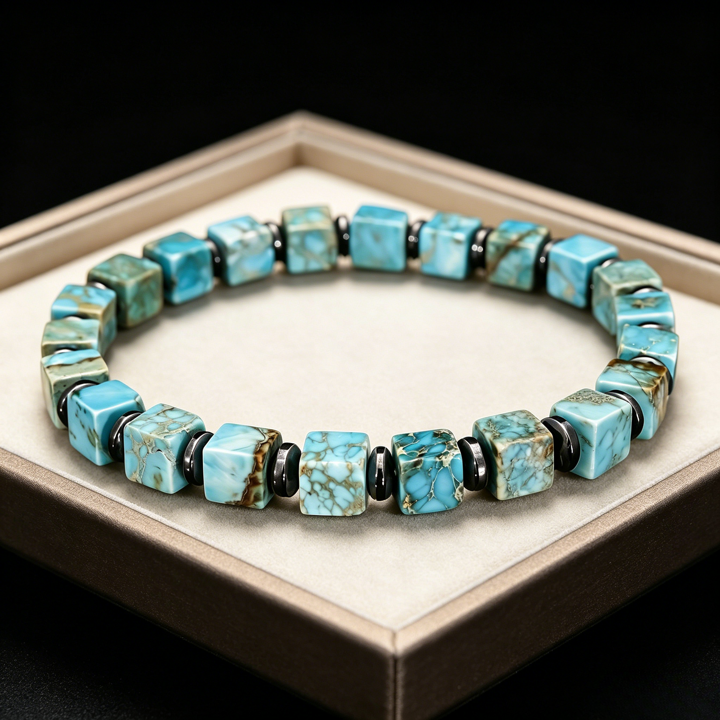 Arizona Blue Turquoise Bracelet 8mm (Third Eye Chakra)
