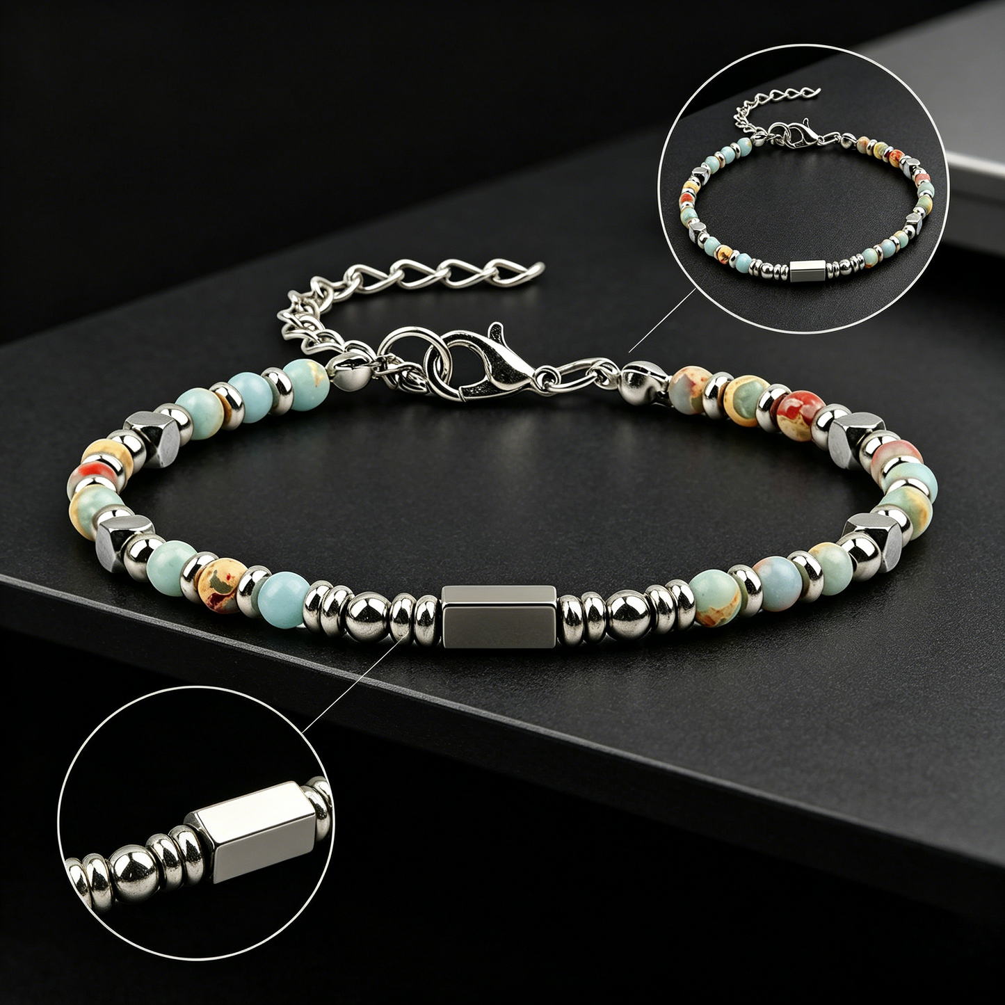 Chrysocolla Bracelet 6mm (Third Eye Chakra)