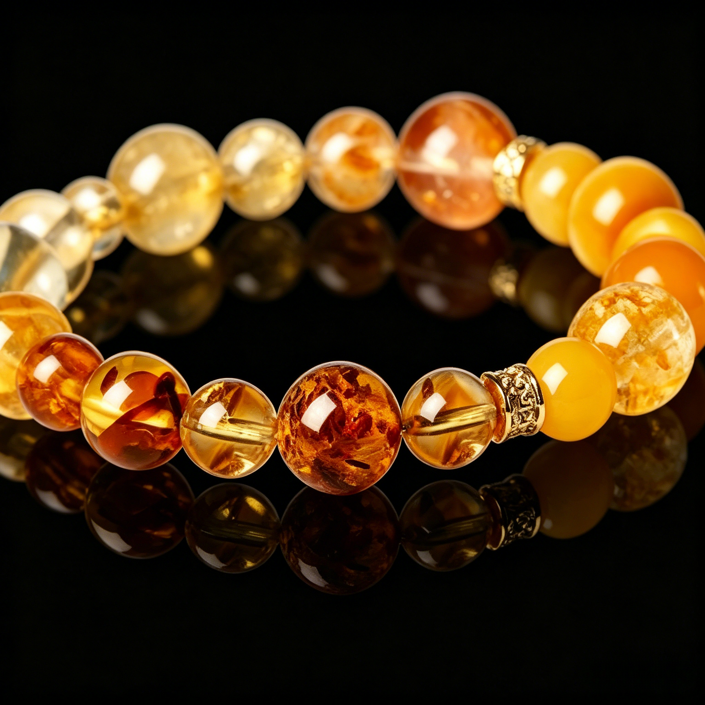 Aquamarine Bracelet III 8mm (Solar Plexus Chakra)