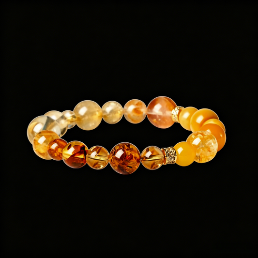 Aquamarine Bracelet III 8mm (Solar Plexus Chakra)
