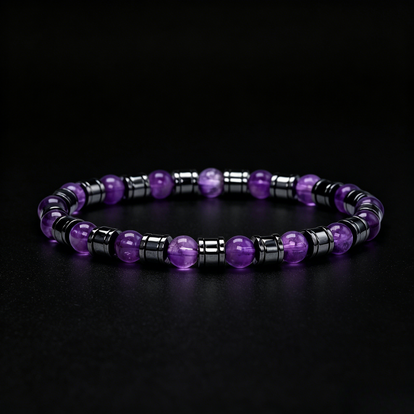 Amethyst bracelet 6mm (Crown Chakra)