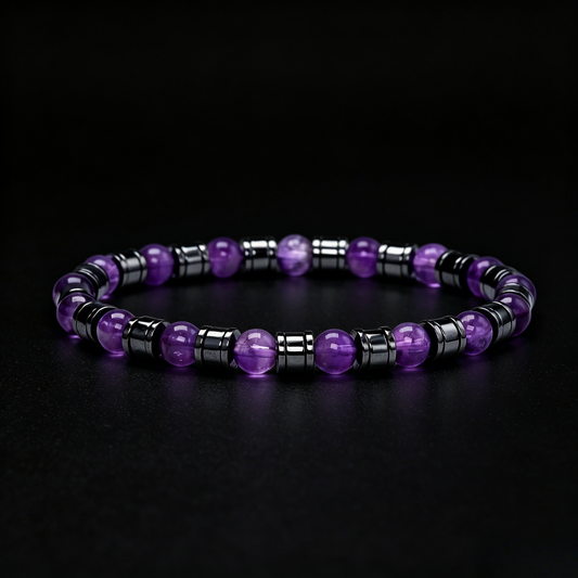 Amethyst bracelet 6mm (Crown Chakra)