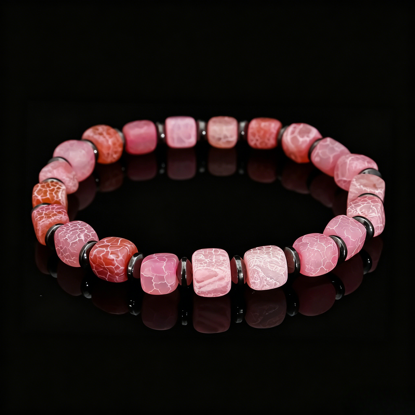 Pink Chalcedony Natural Stone Bracelet 10mm (Sacral Chakra)