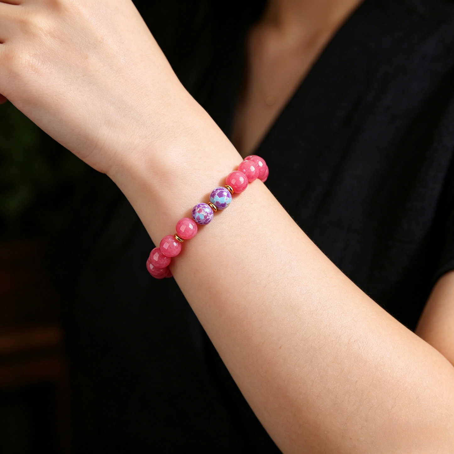 Natural Garnet Bracelet 8mm（Heart Chakra）