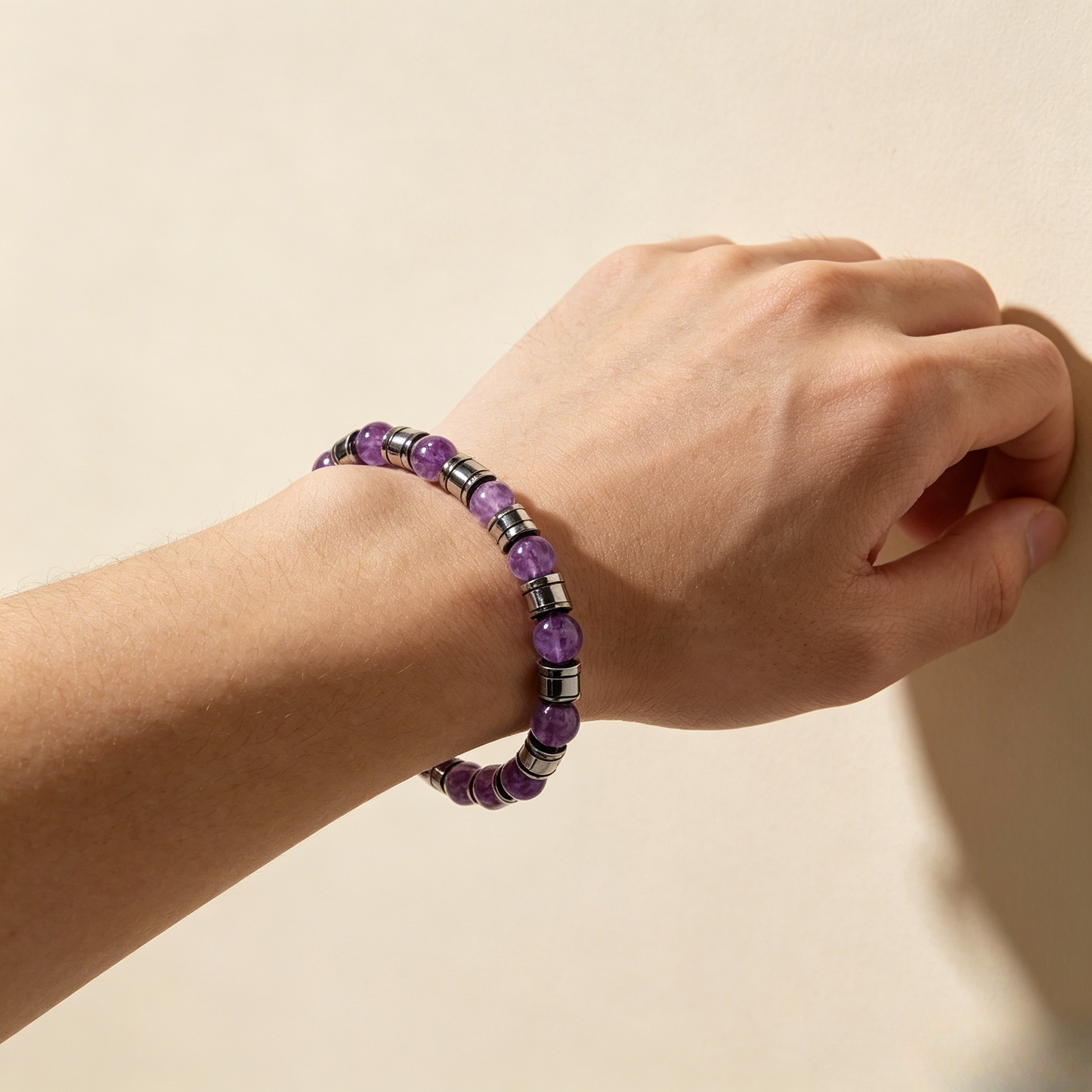 Amethyst bracelet 6mm (Crown Chakra)