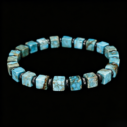 Arizona Blue Turquoise Bracelet 8mm (Third Eye Chakra)