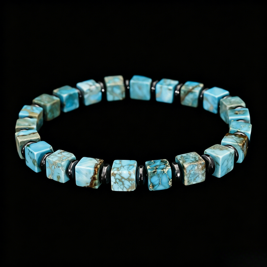 Arizona Blue Turquoise Bracelet 8mm (Third Eye Chakra)