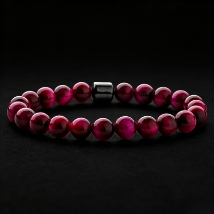 Rose Red Tiger's Eye Bracelet 6mm (Root Chakra)