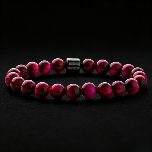 Rose Red Tiger's Eye Bracelet 6mm (Root Chakra)