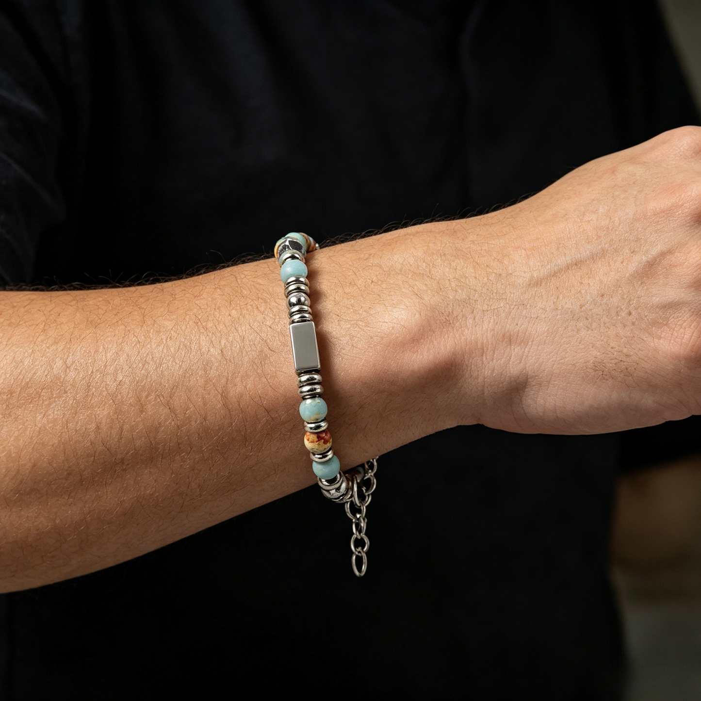 Chrysocolla Bracelet 6mm (Third Eye Chakra)