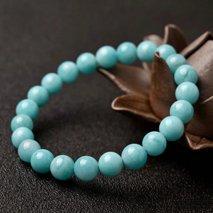 Aquamarine Bracelet 8mm (Third Eye Chakra)