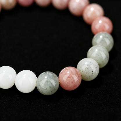 Patterned Stone Bracelet 6mm (Heart Chakra)
