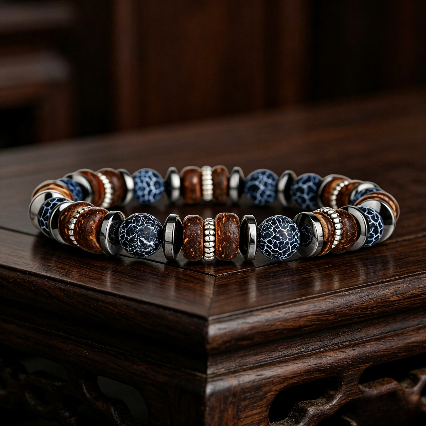 Gizzard Stone FengShui Bracelet 8mm (Throat Chakra)