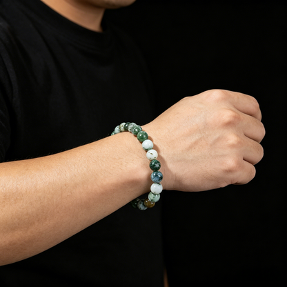 Hetian Jade Bracelet 8mm (Heart Chakra)