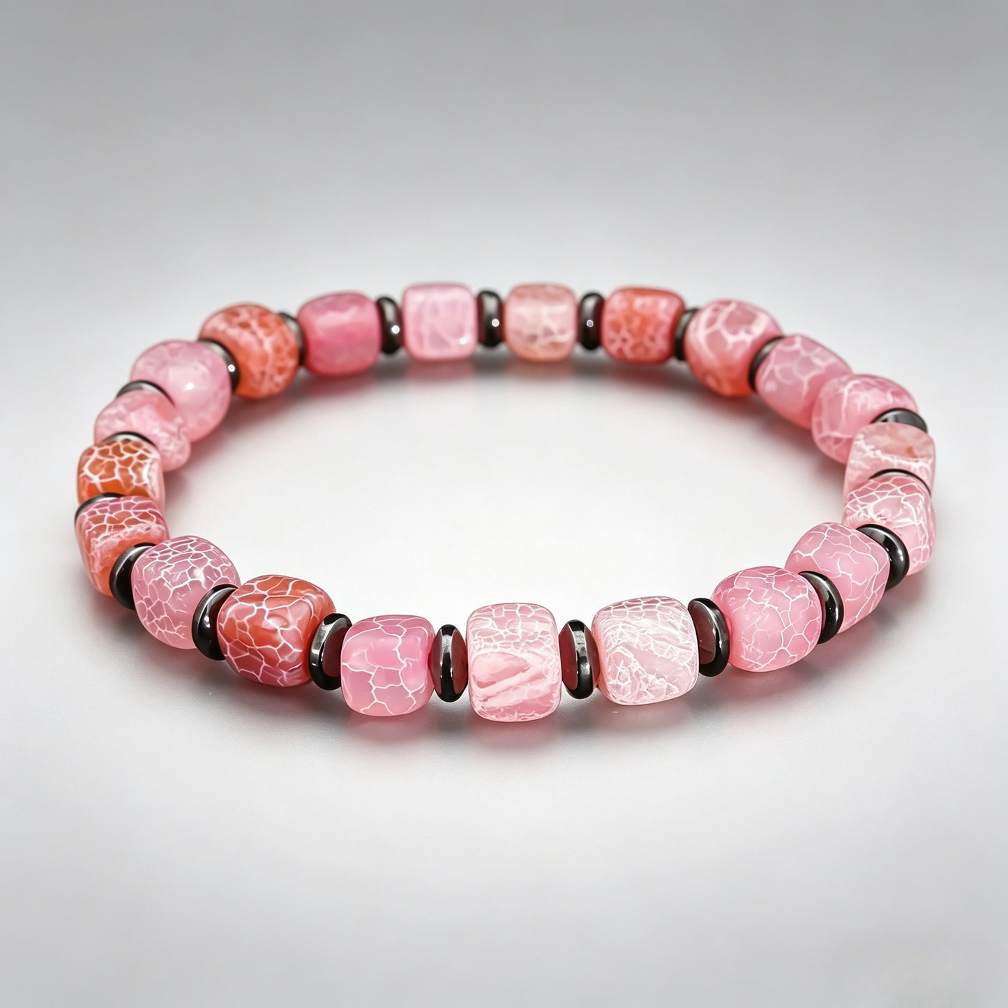 Pink Chalcedony Natural Stone Bracelet 10mm (Sacral Chakra)