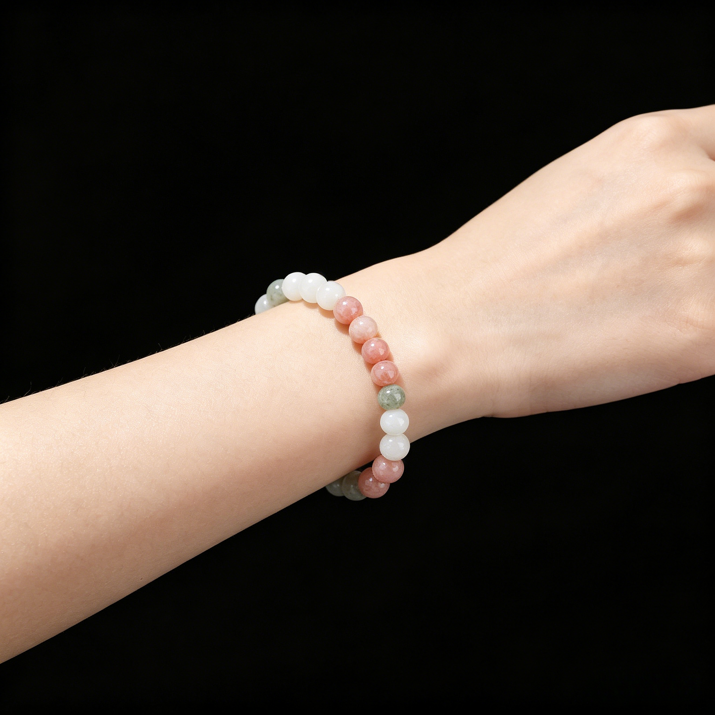 Patterned Stone Bracelet 6mm (Heart Chakra)