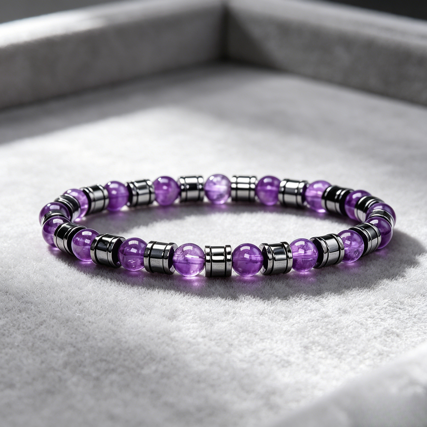 Amethyst bracelet 6mm (Crown Chakra)