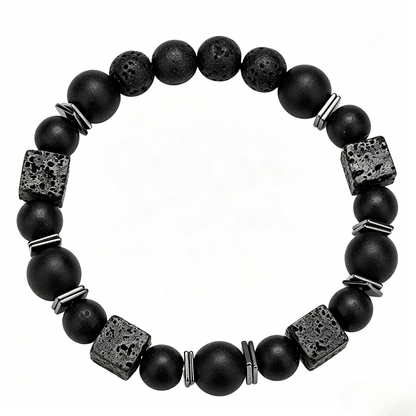 Volcanic Obsidian Bracelet 8mm (Crown Chakra)