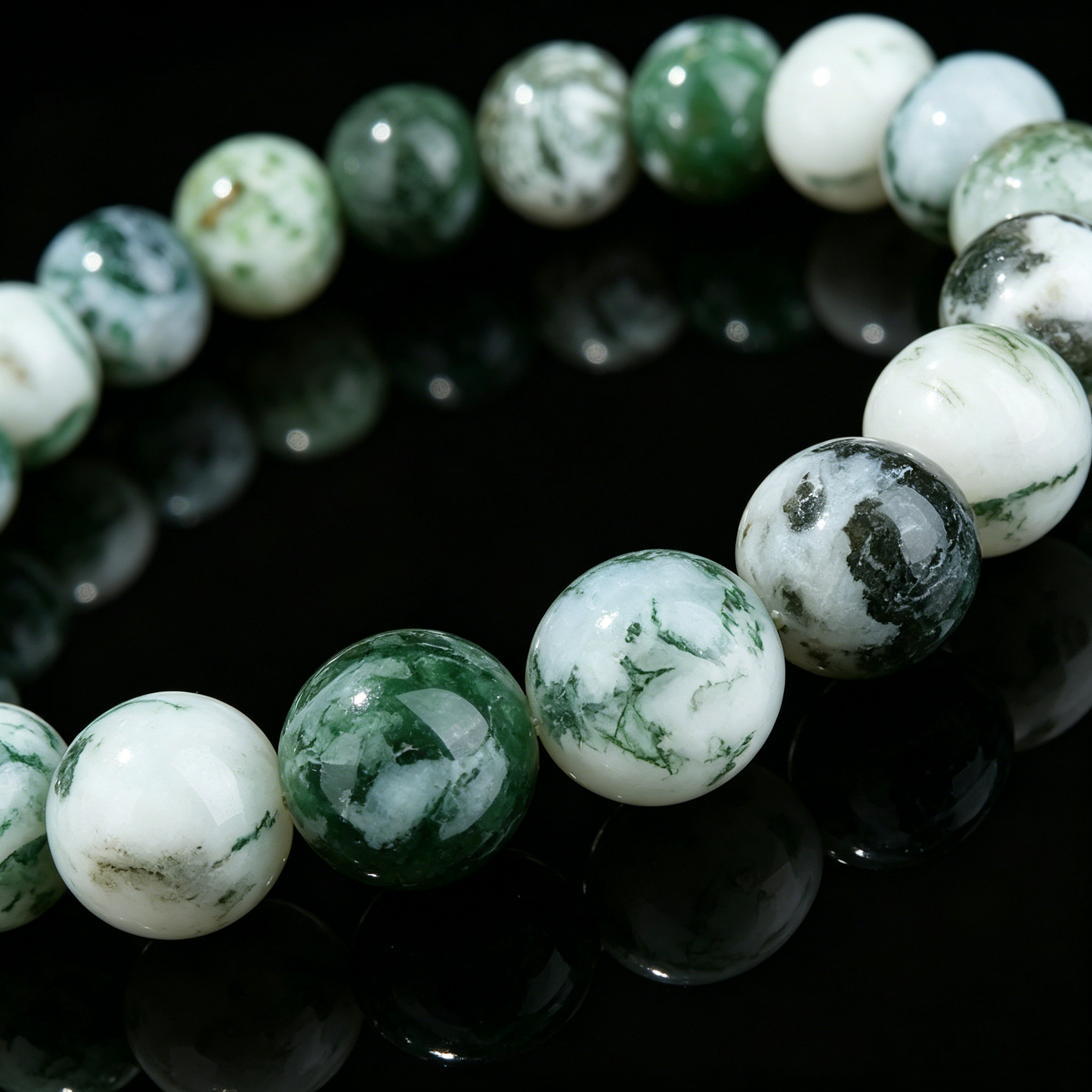 Hetian Jade Bracelet 8mm (Heart Chakra)