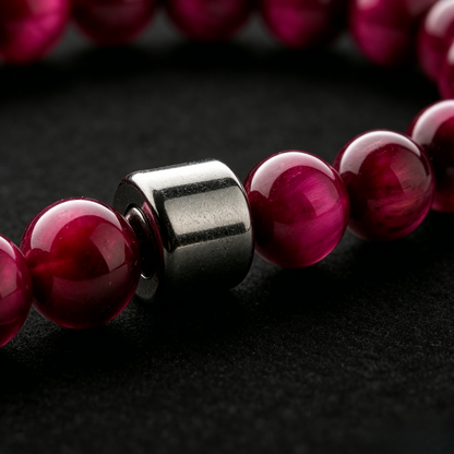 Rose Red Tiger's Eye Bracelet 6mm (Root Chakra)