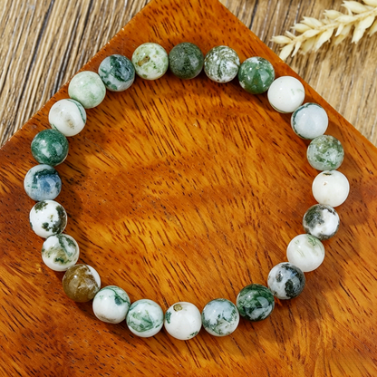 Hetian Jade Bracelet 8mm (Heart Chakra)
