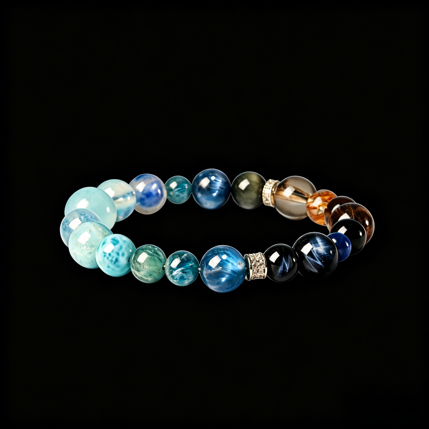 Aquamarine Bracelet I 8mm (Sacral Chakra)