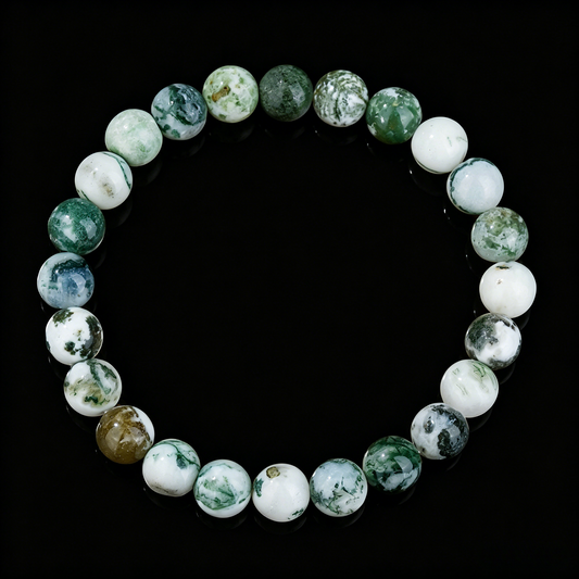 Hetian Jade Bracelet 8mm (Heart Chakra)