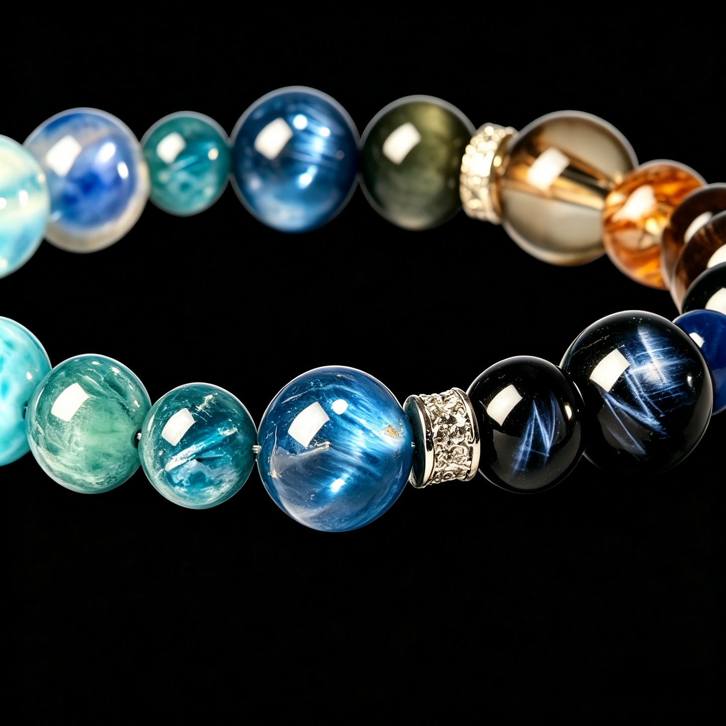 Aquamarine Bracelet I 8mm (Sacral Chakra)